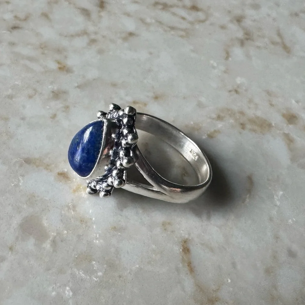 NWOT Sundance Inky Harbor Ring, Lapis Lazuli, Sterling Silver